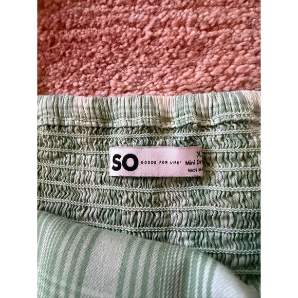 SO Goods For Life Green Plaid Long Sleeve Tiered Mini Dress Cottagecore - Picture 2 of 8